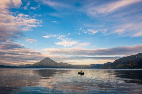 Lake Atitlan during Sunrise