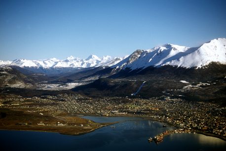 Vista aerea di Ushuaia