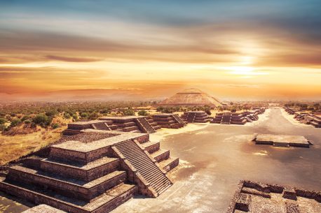 Teotihuacan, Avenue of the Dead and the Pyramid of the sun