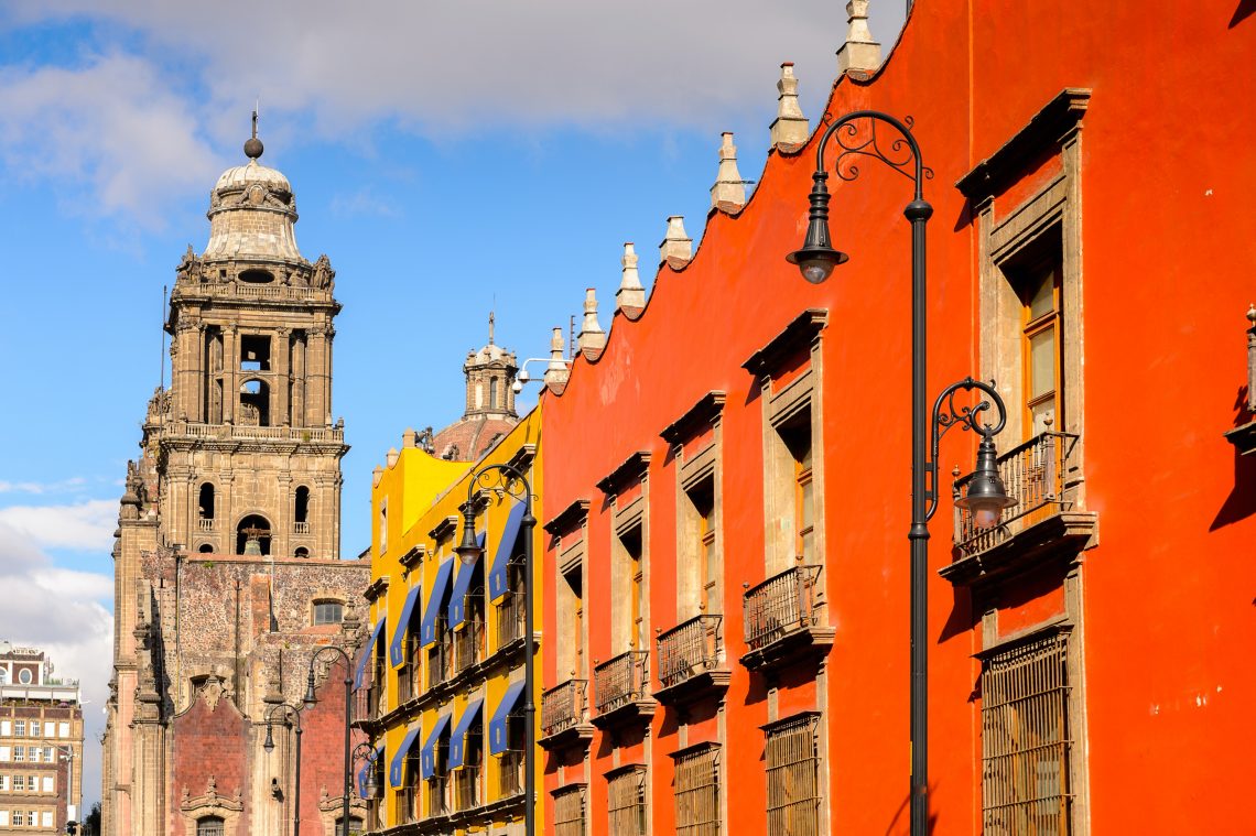 Architecture of the historic part of Mexico City