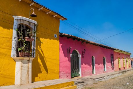 Cobbled street in Suchitoto