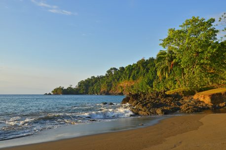 Sunset by the jungle setting of Corcovado