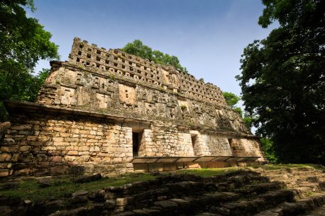 Top of a pyramid in Yaxchilan